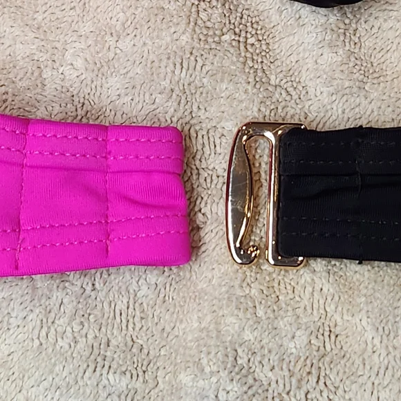 Victoria's Secret NWT women's bikini top 32D Neon Pink/Black BRAND NEW!! - Picture 4 of 5